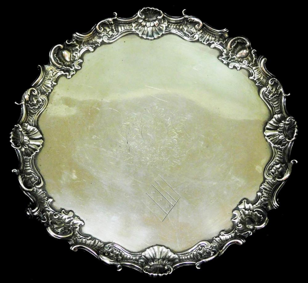 STERLING: ENGLISH STERLING SILVER SALVER,