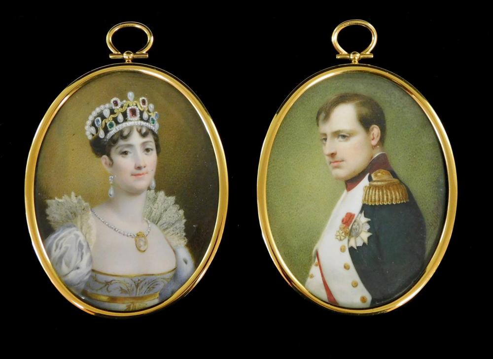 TWO MINIATURES ON IVORY NAPOLEON  31e34e