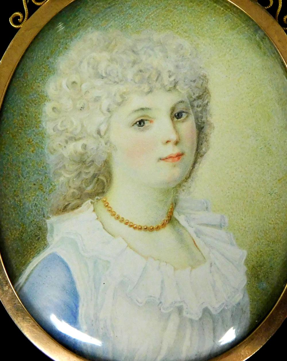 FRENCH MINIATURE ON IVORY "MADAME