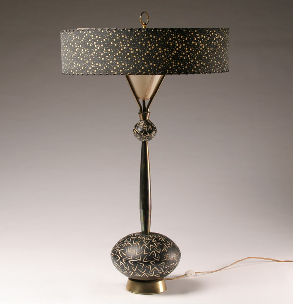Fine Arts in Plaster vintage lamp; brass