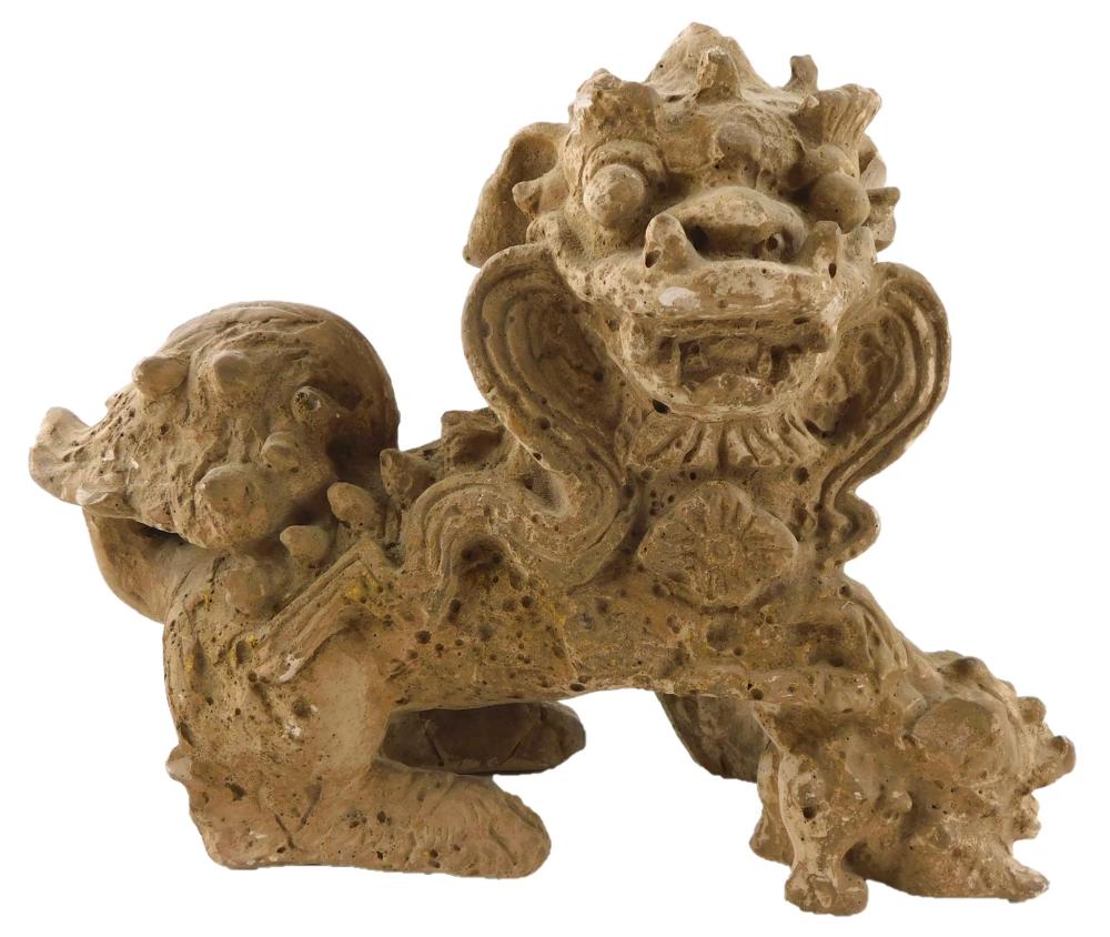 ASIAN: CARVED FOO DOG, POSSIBLY