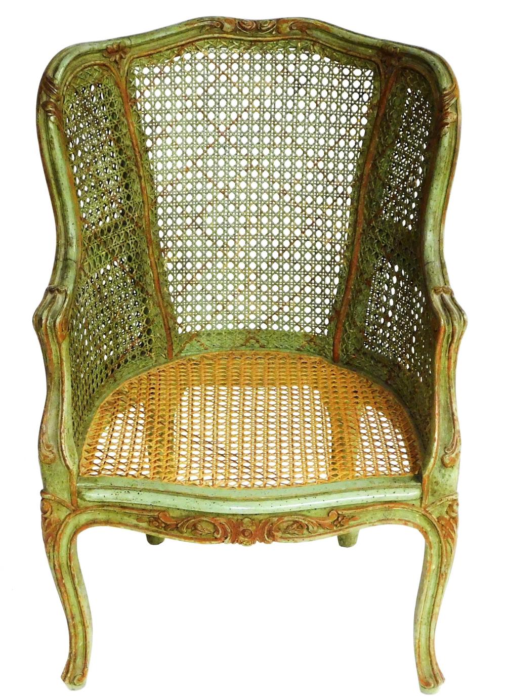 CHILDS FRENCH STYLE CHAIR, PAINTED