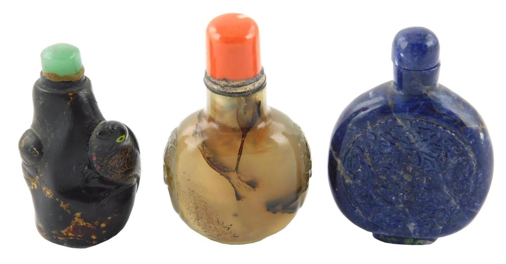 ASIAN: FIVE CHINESE SNUFF BOTTLES,