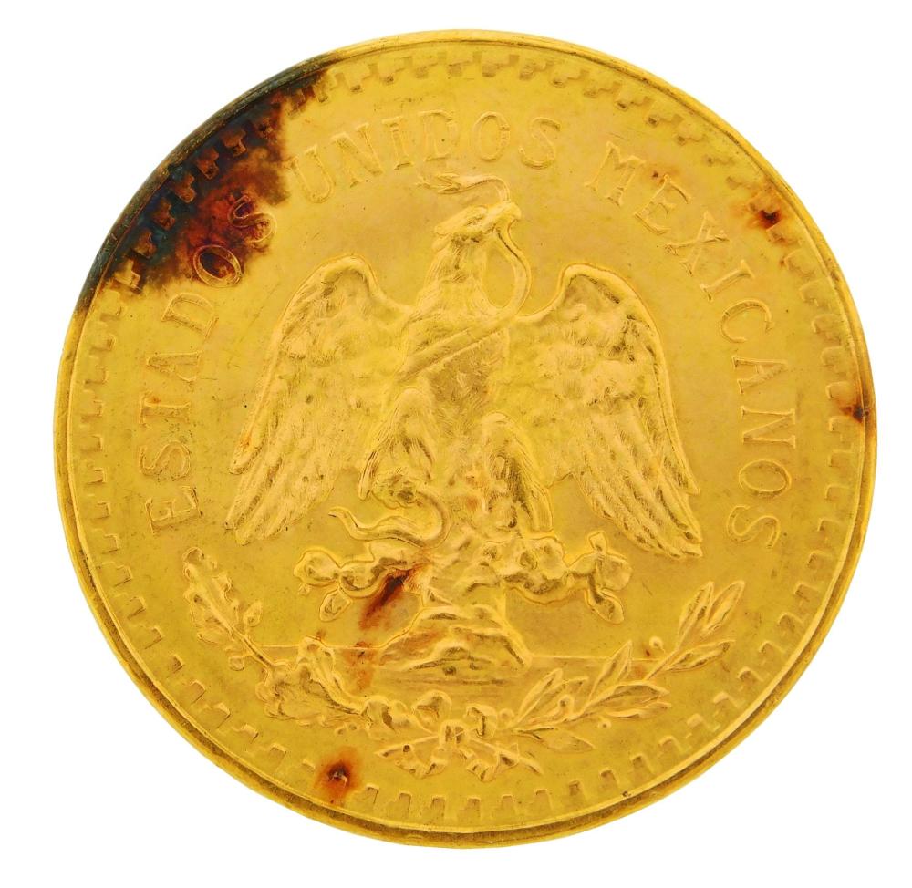 COIN: 1947 MEXICO 50 PESOS GOLD
