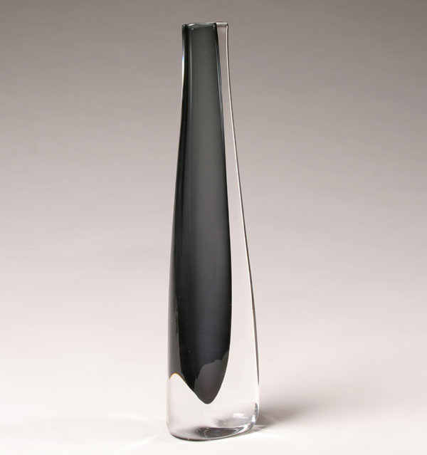 Orrefors art glass vase; The Dusk