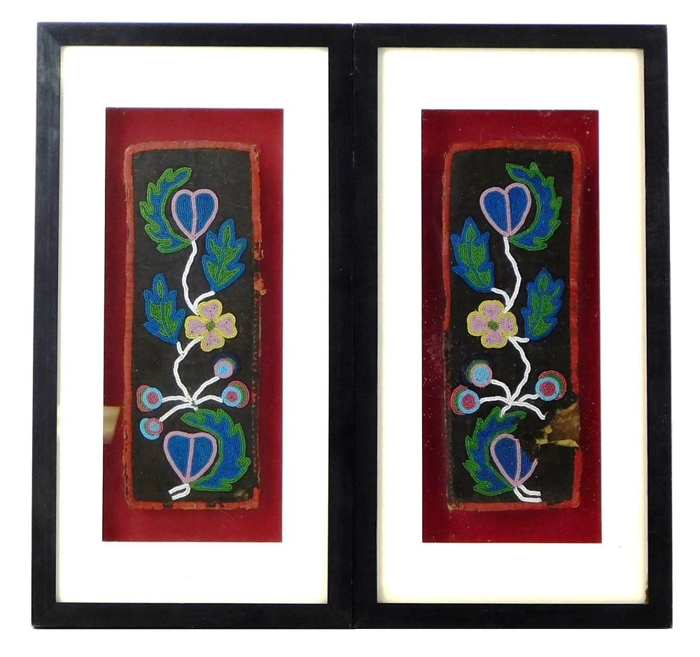 TWO FRAMED NATIVE AMERICAN BEADED