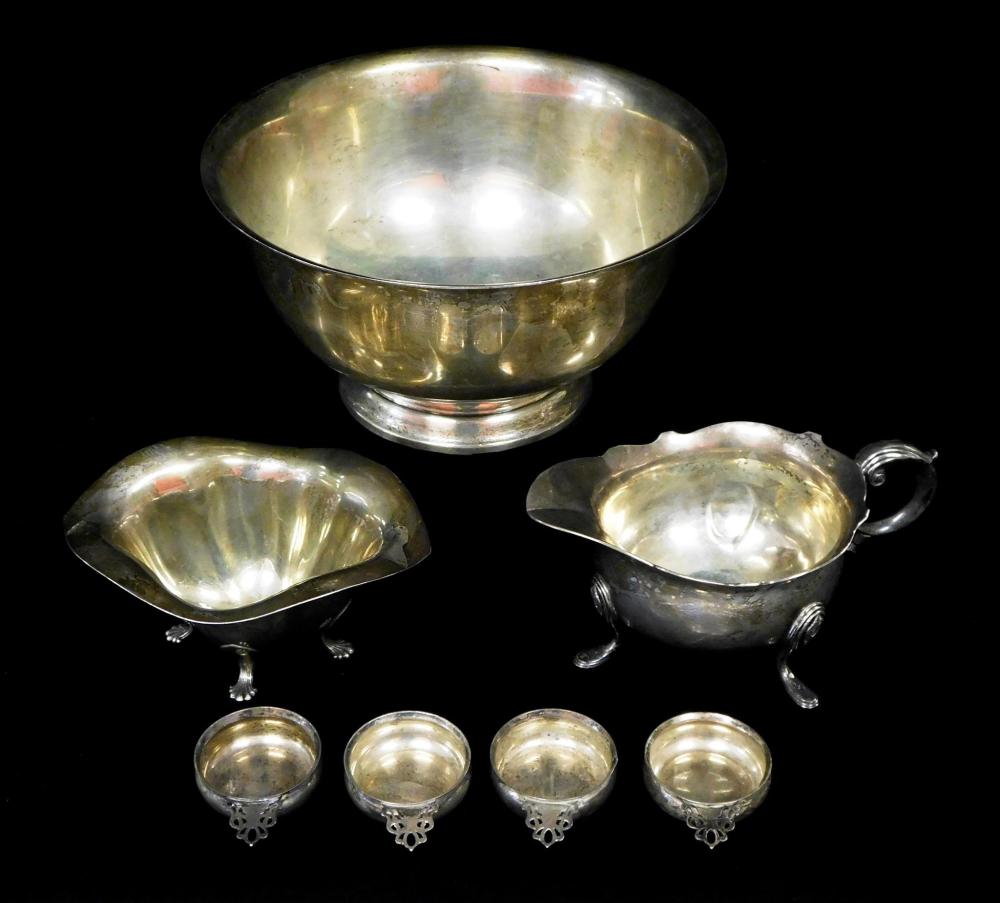 STERLING: SEVEN PIECES OF HOLLOWWARE,