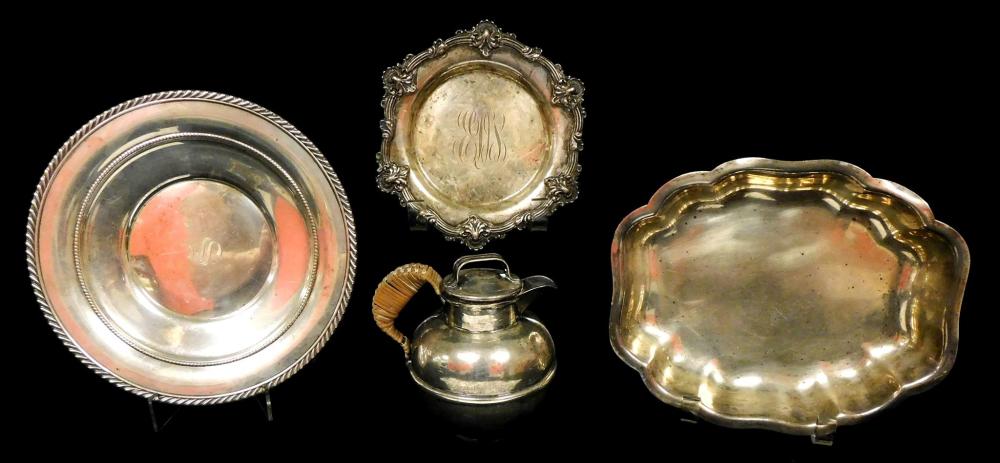 STERLING: FOUR PIECES OF SERVINGWARE: