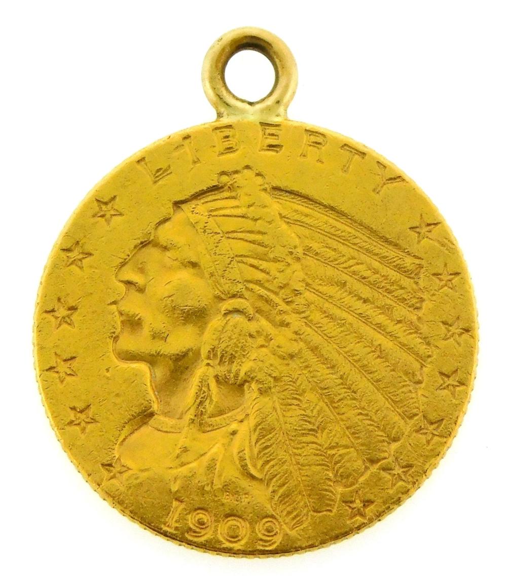 COINS 1909 US INDIAN HEAD 2 50 31e512