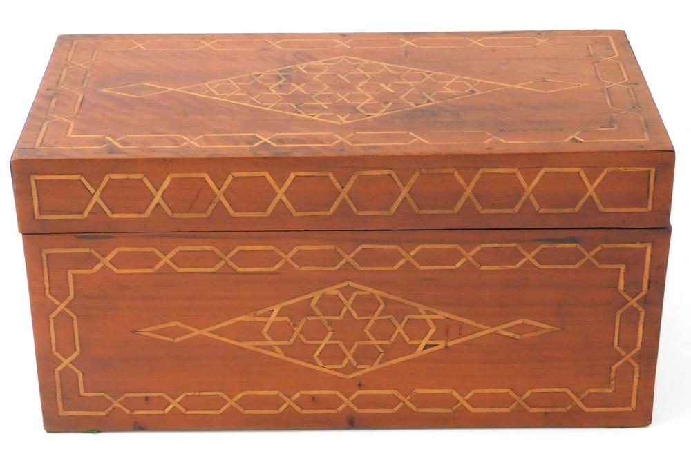 BOX, AMERICAN 19TH C., STRING INLAY