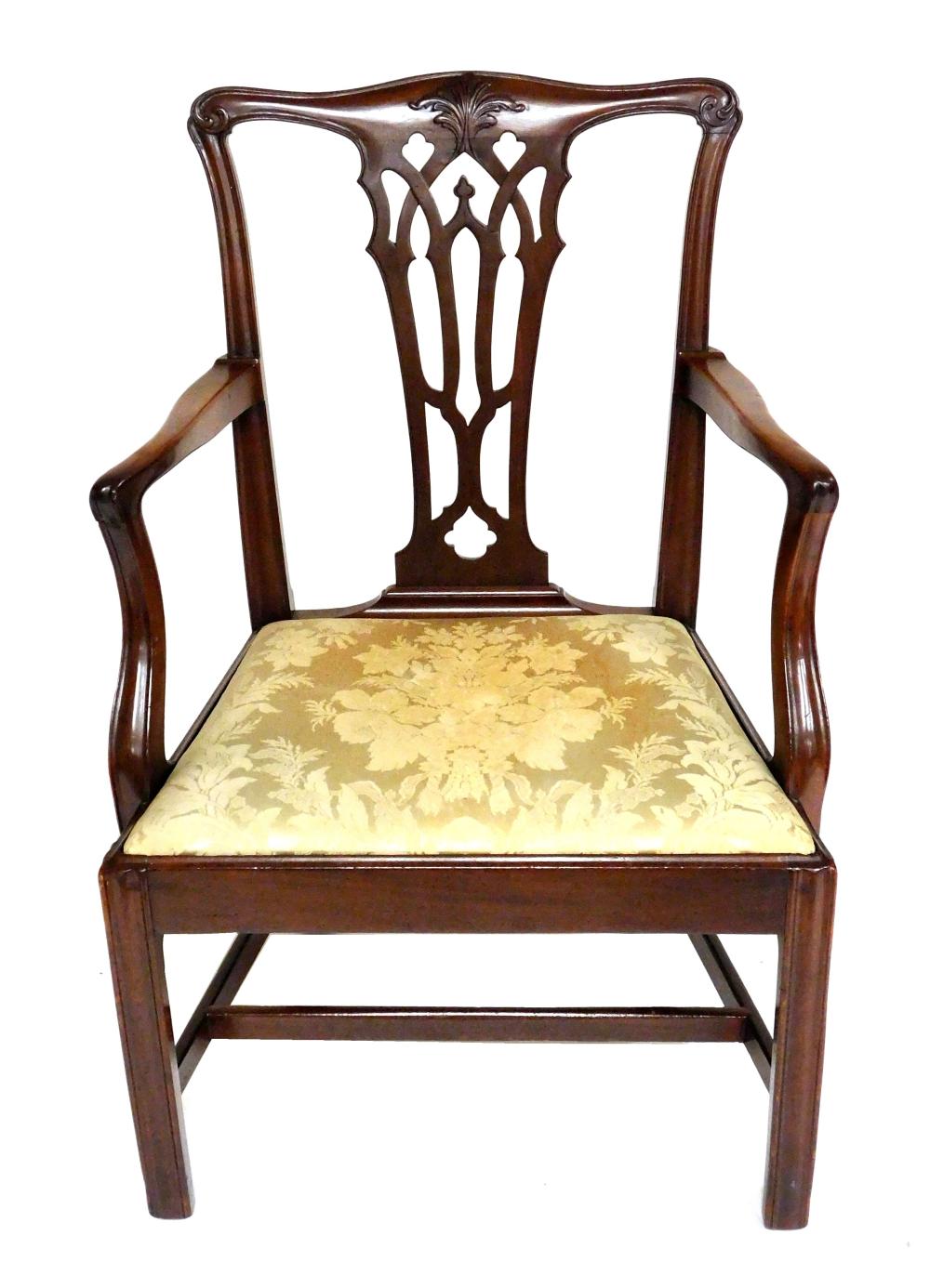 CHIPPENDALE ARMCHAIR, AMERICAN,