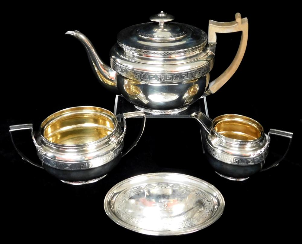 STERLING: GEORGE III TEA SERVICE,