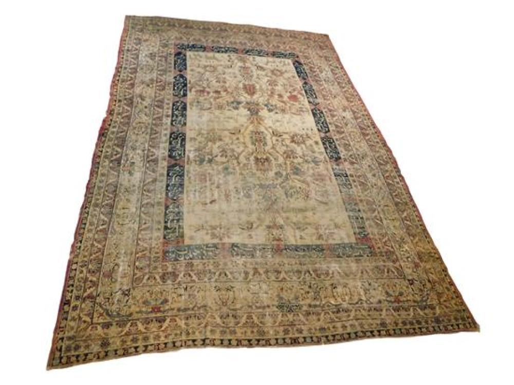 RUG: ANTIQUE PERSIAN KIRMEN, 16'