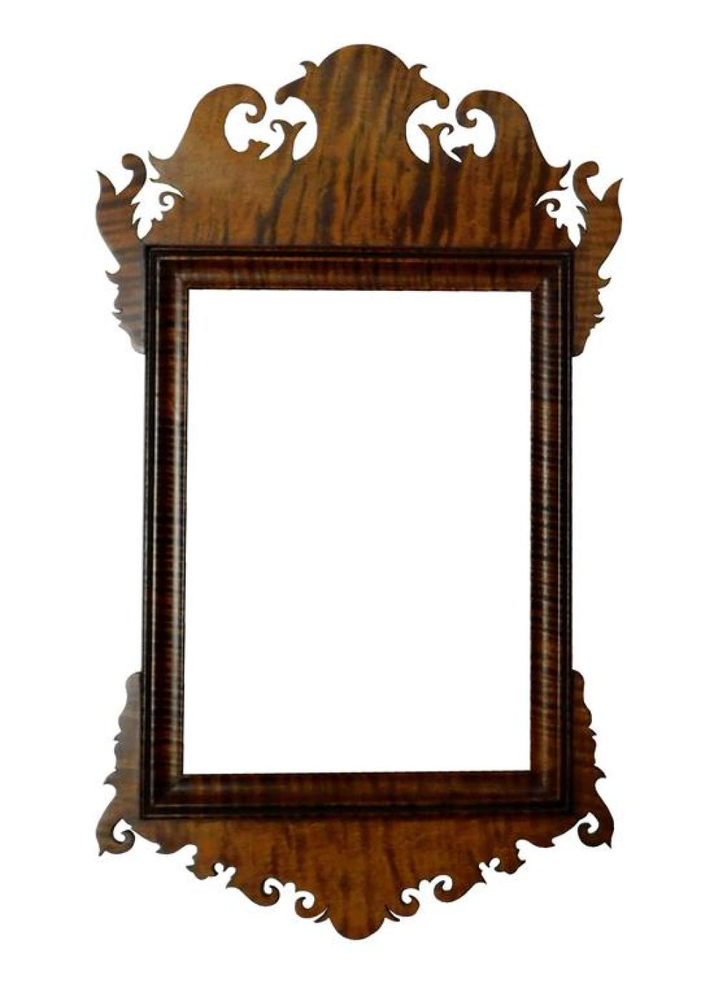 SMALL CHIPPENDALE STYLE WALL MIRROR,