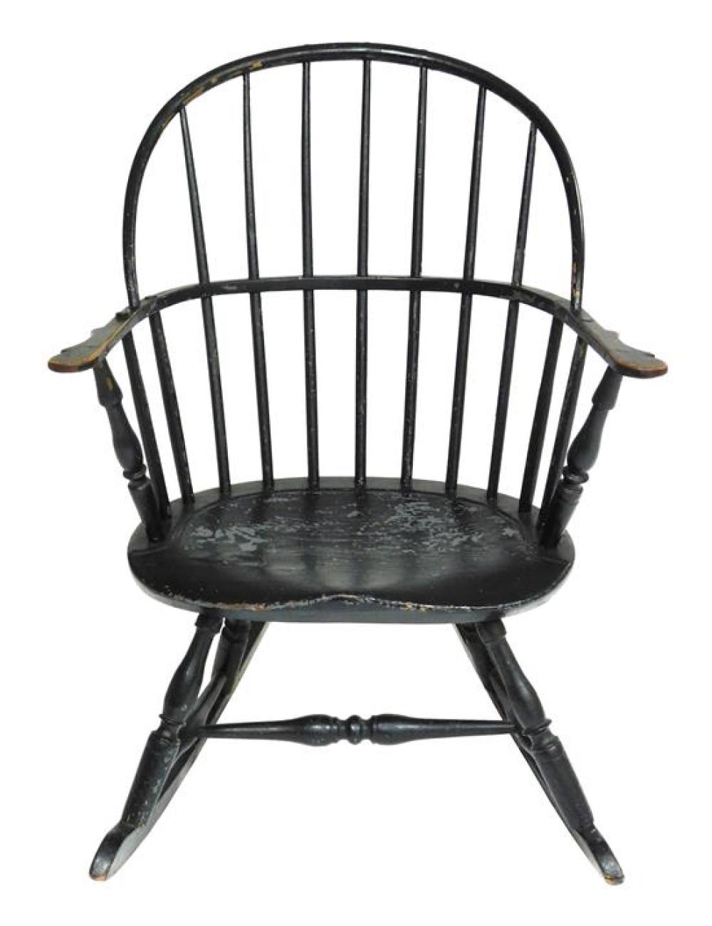 EARLY WINDSOR ARMCHAIR BLACK OVER 31bff5