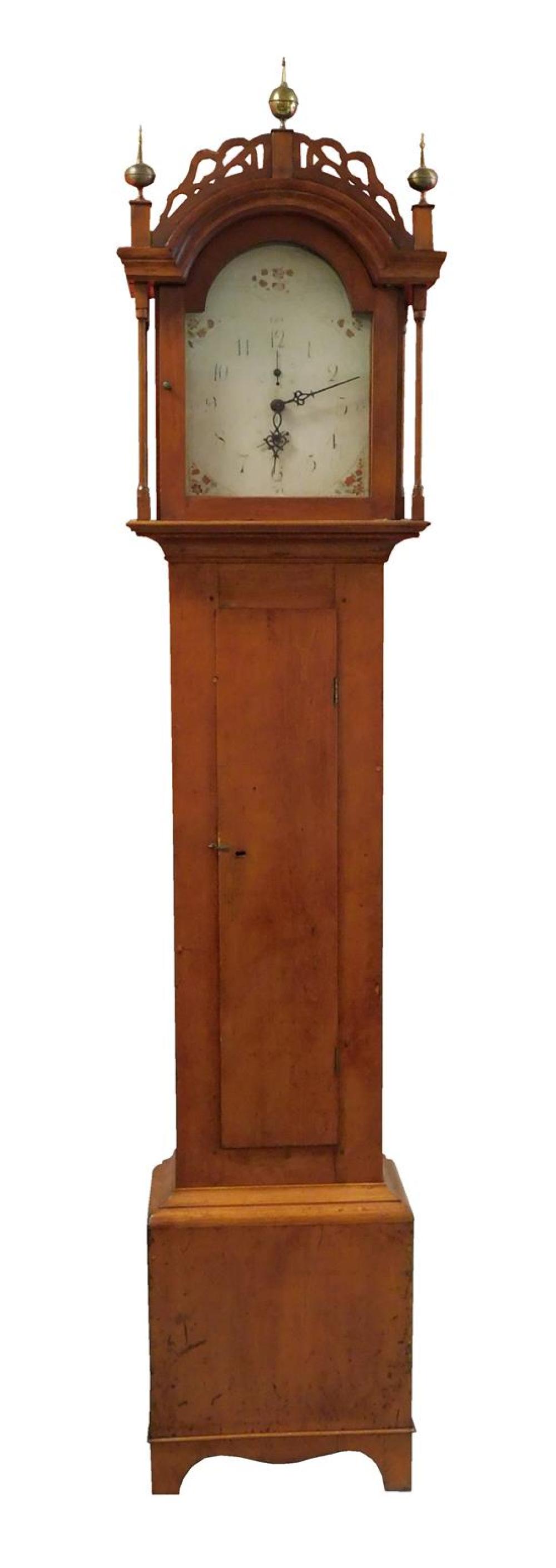 TALL CASE CLOCK NEW ENGLAND EARLY 31bffe