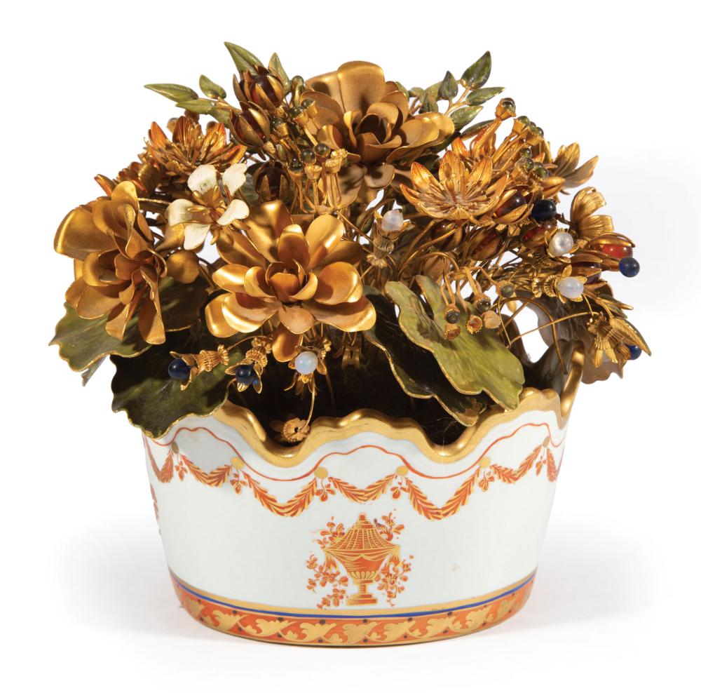 MOTTAHEDEH PORCELAIN JARDINIERE WITH