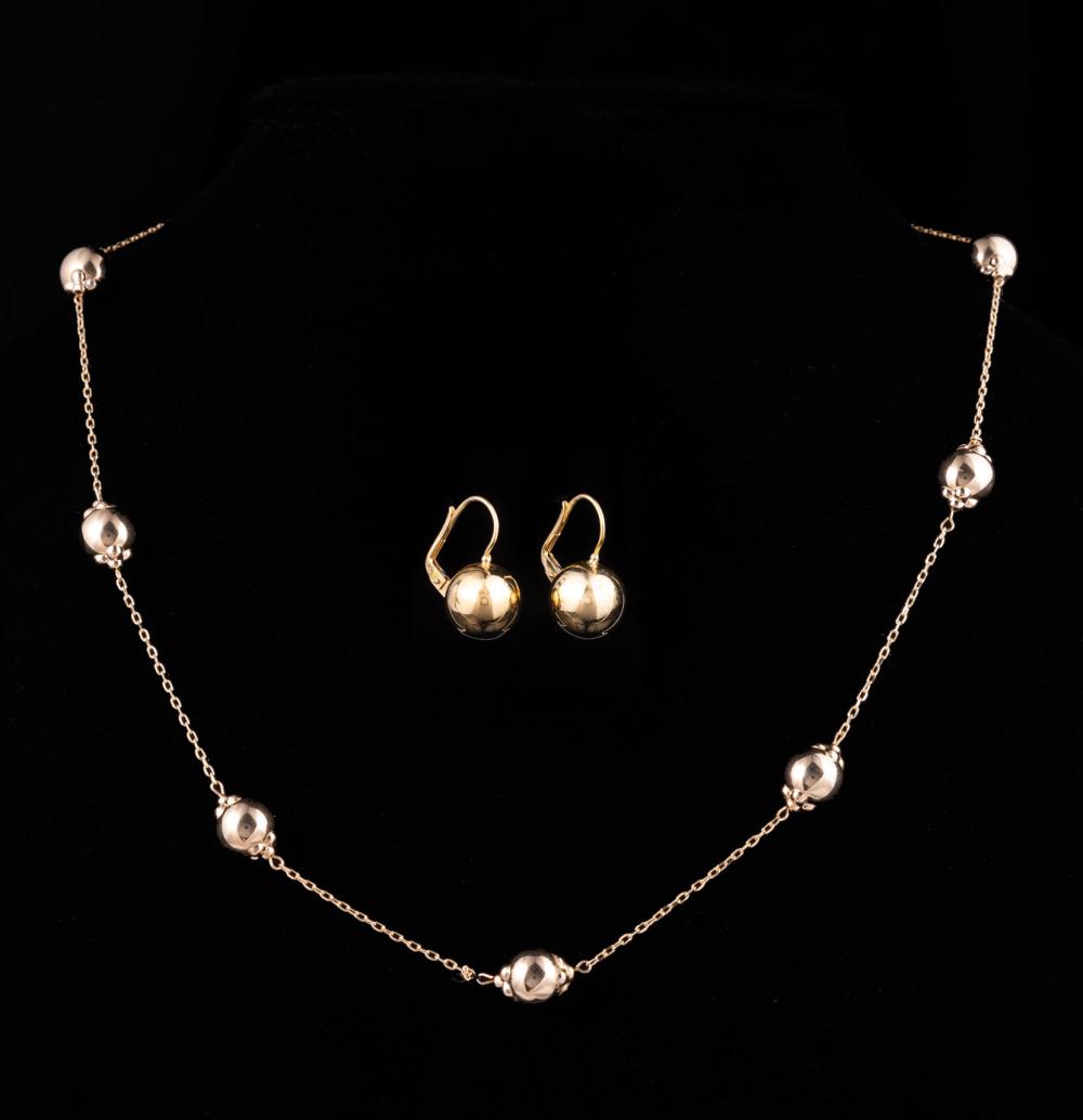 14 KT. YELLOW GOLD BEAD NECKLACE14