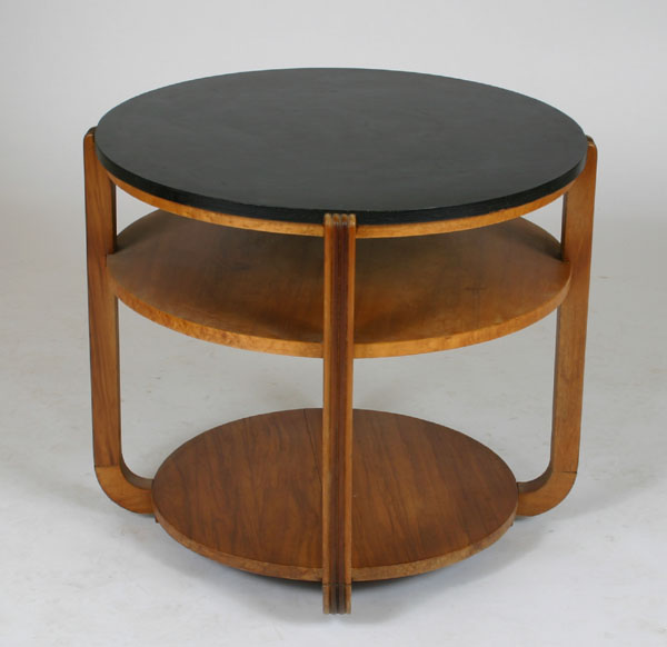Art Deco three tier wooden table 4f9a0