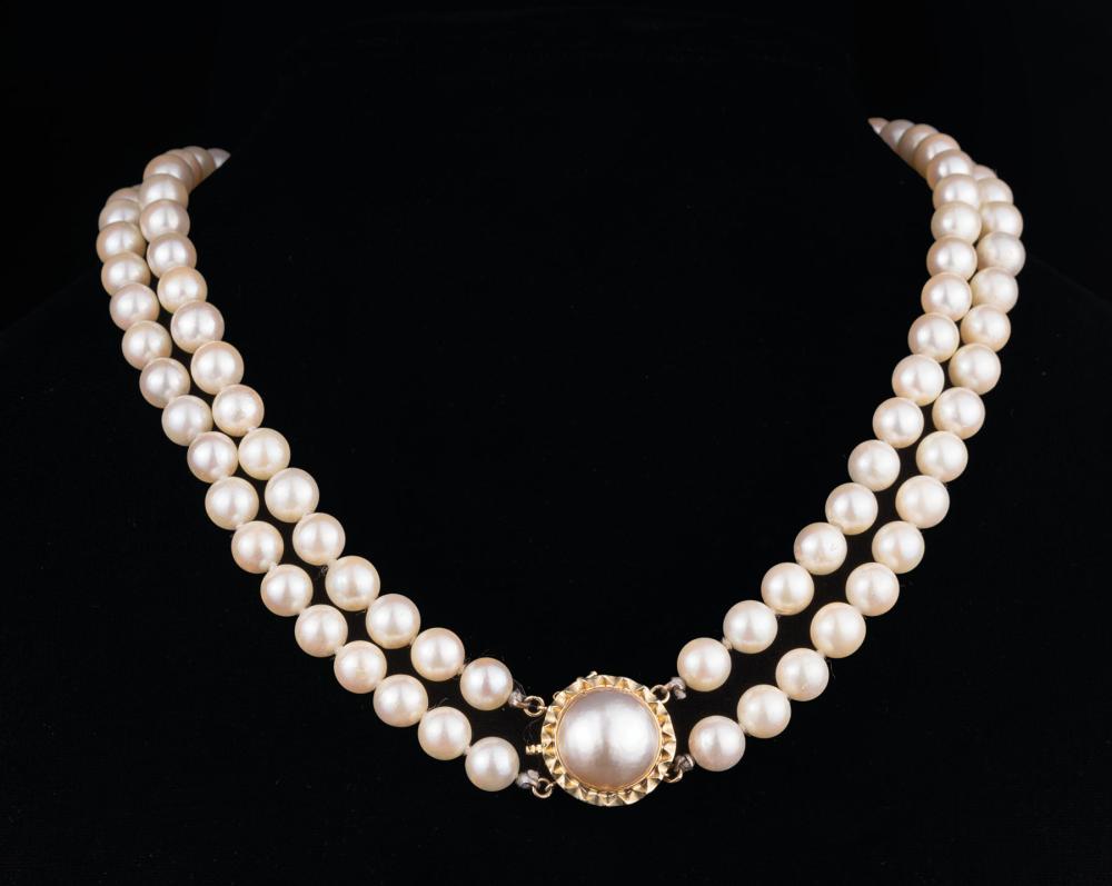 DOUBLE STRAND PEARL NECKLACEDouble