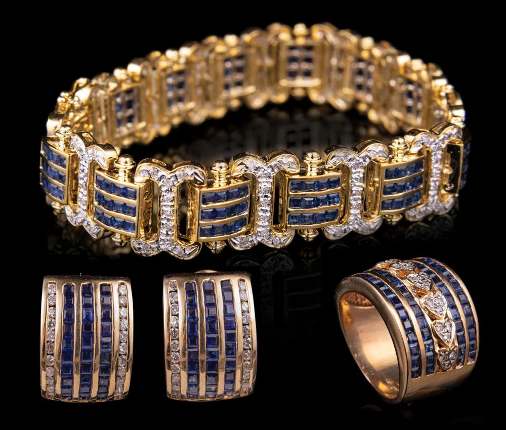 14 KT GOLD BAGUETTE SAPPHIRE  31c08f