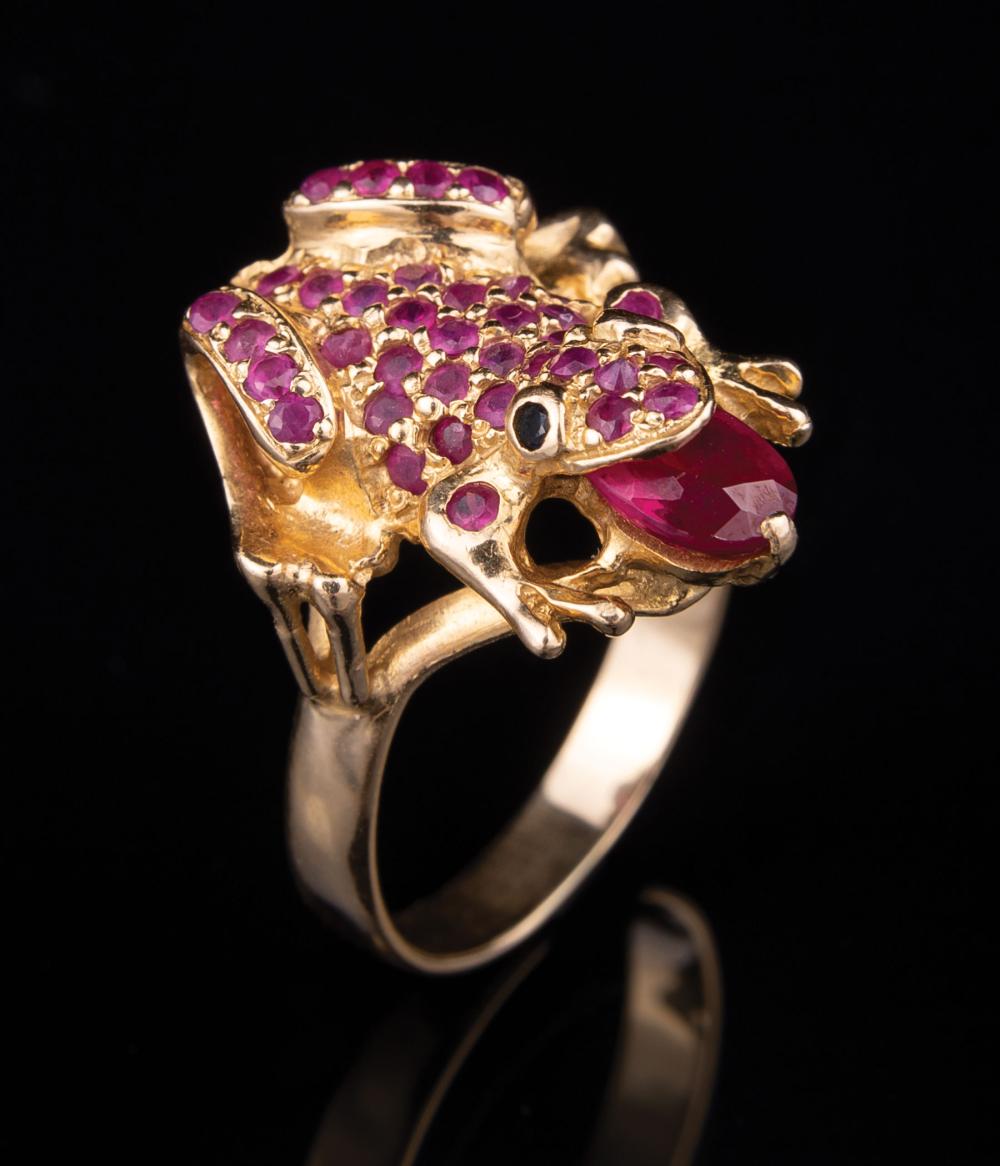 18 KT YELLOW GOLD AND RUBY RING18 31c0af