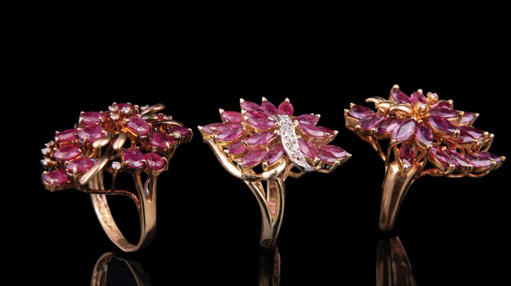 14 KT YELLOW GOLD RUBY AND DIAMOND 31c0b1