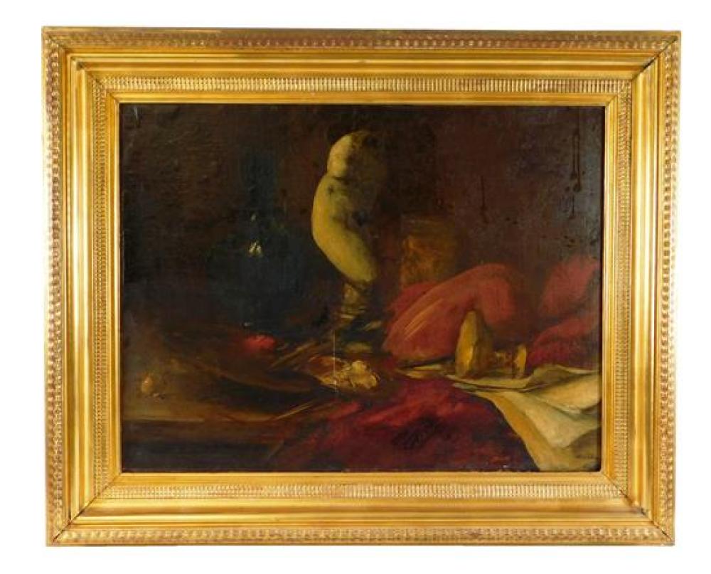 PALETTE, OIL ON CANVAS, SIGNED A.