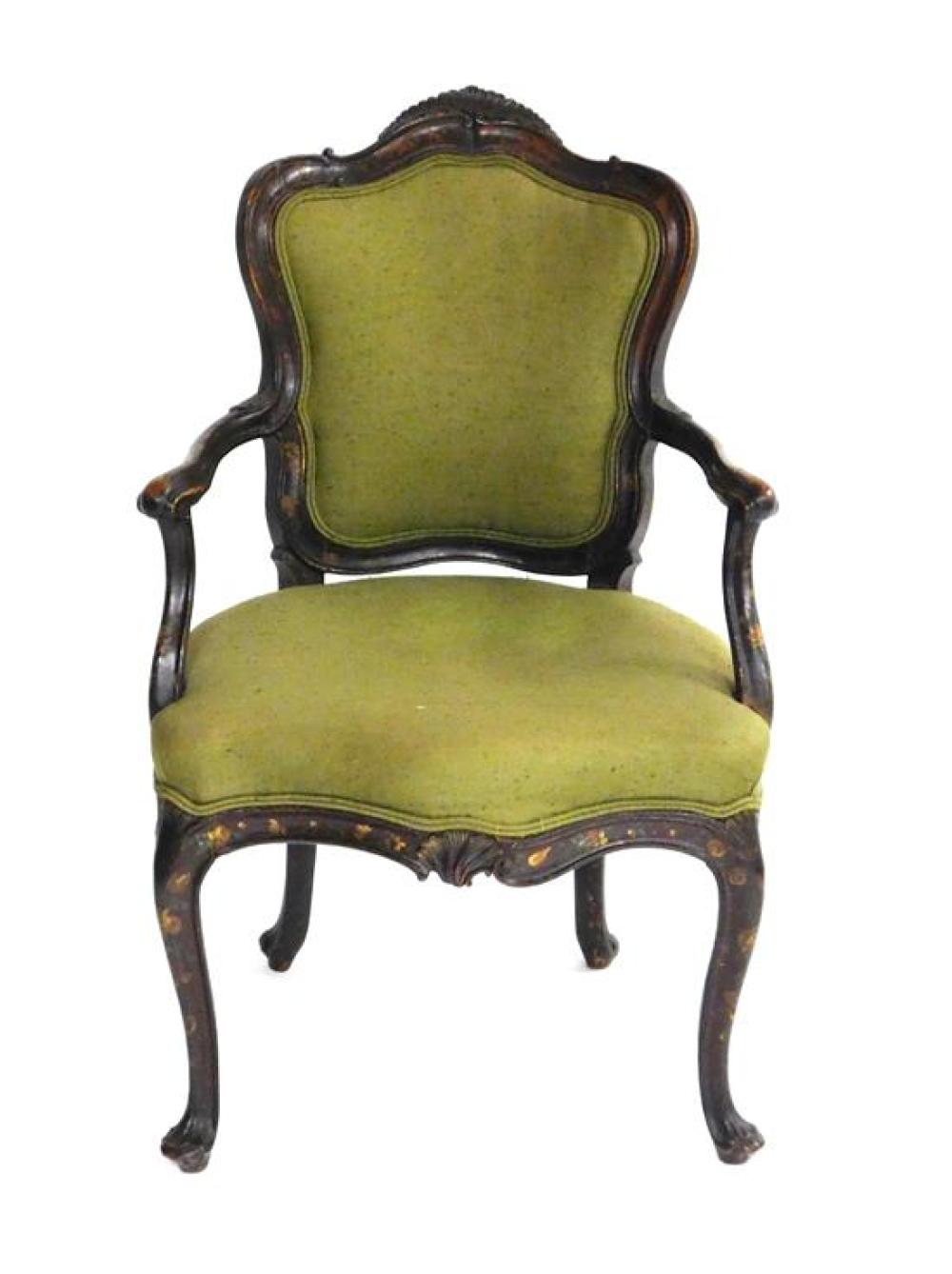 EARLY CONTINENTAL OPEN ARMCHAIR  31c113