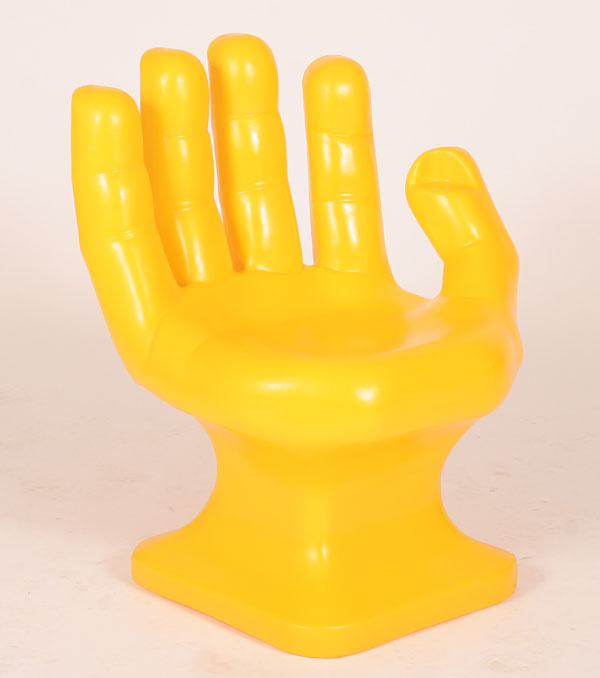 Pop Art yellow hard plastic chair