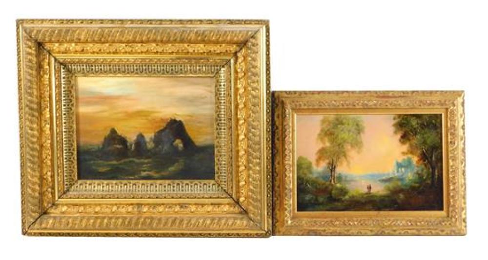 TWO 19TH C OILS INCLUDING OIL 31c160