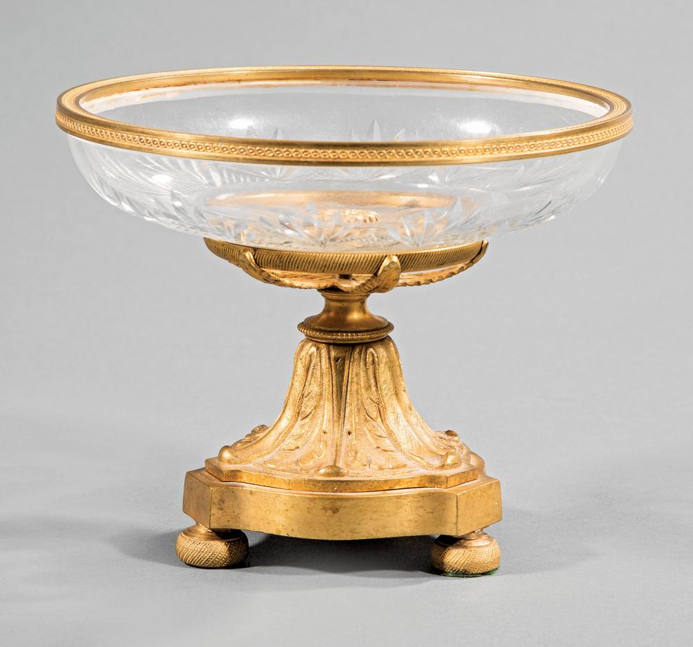 EMPIRE-STYLE GILT BRONZE AND CUT