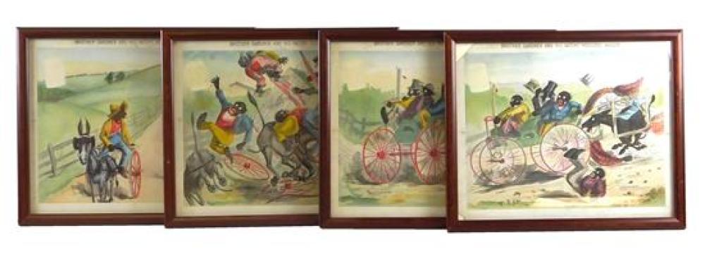 BLACK AMERICANA: FOUR FRAMED PRINTERS