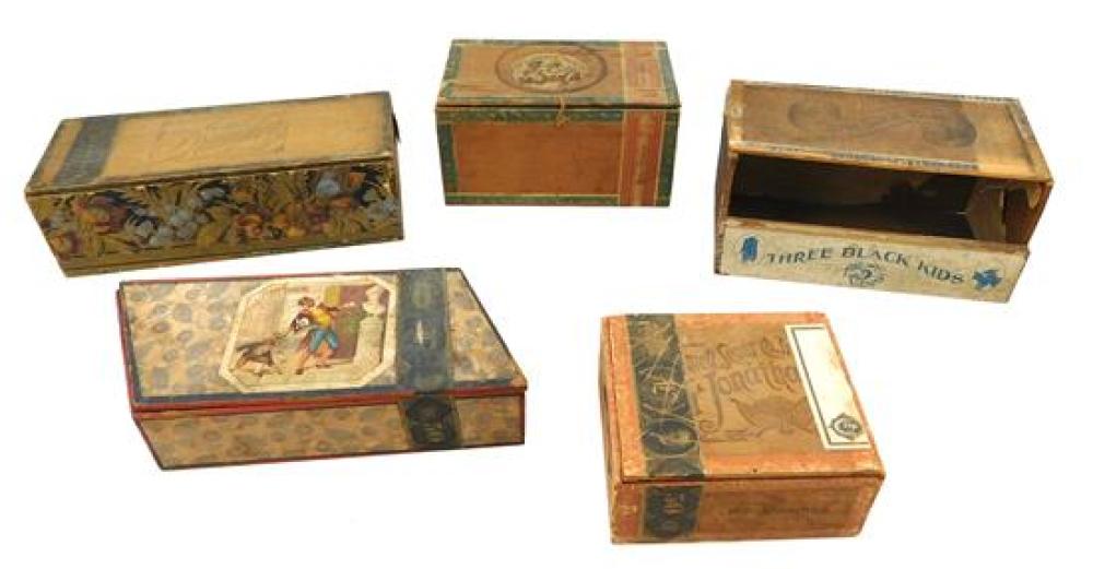 BLACK AMERICANA: FIVE EARLY CIGAR BOXES