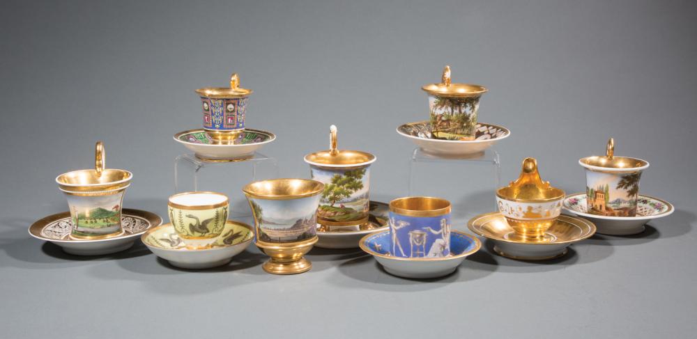 PORCELAIN CUPS AND MATCHING SAUCERSGood