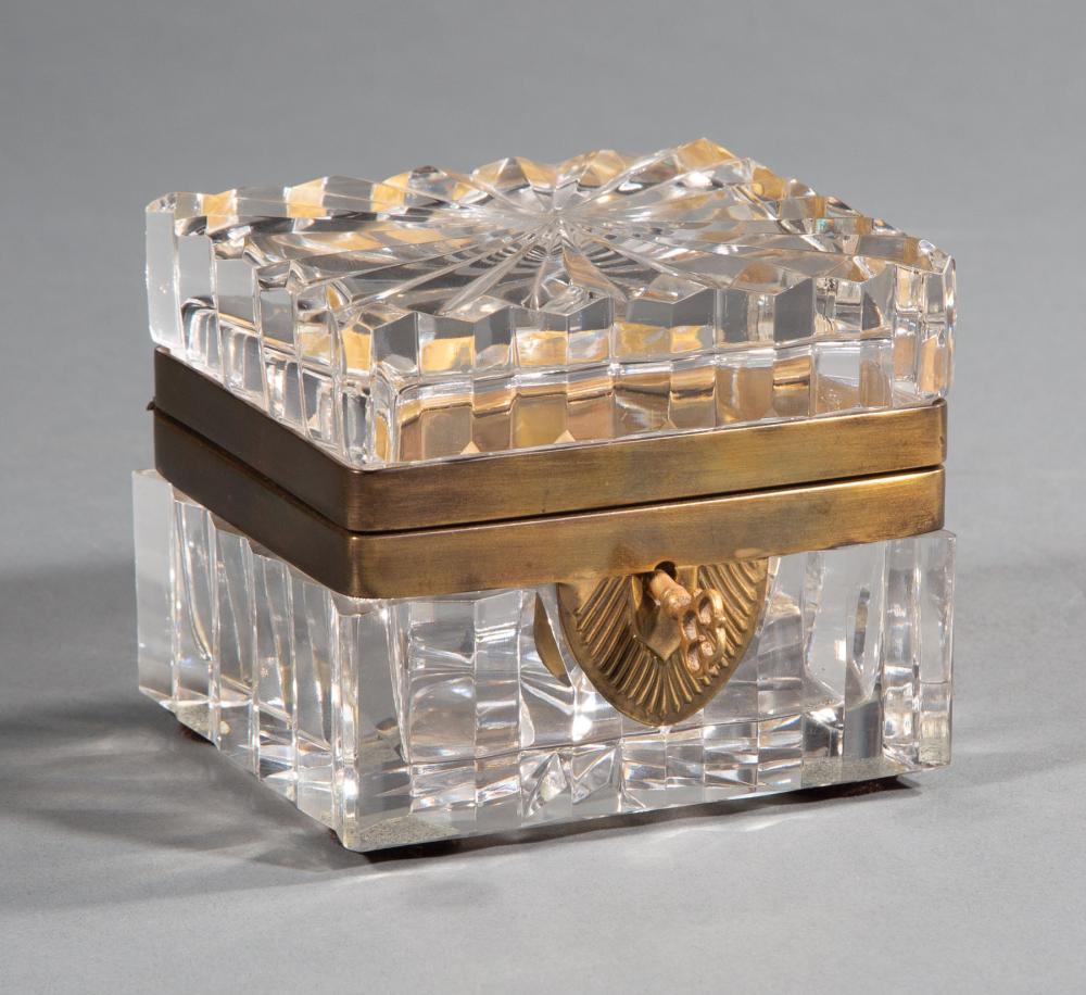 BRASS-MOUNTED BACCARAT CRYSTAL