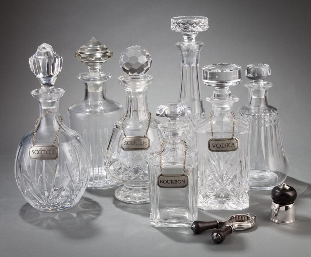 THREE BACCARAT CRYSTAL DECANTERSThree 31c34d