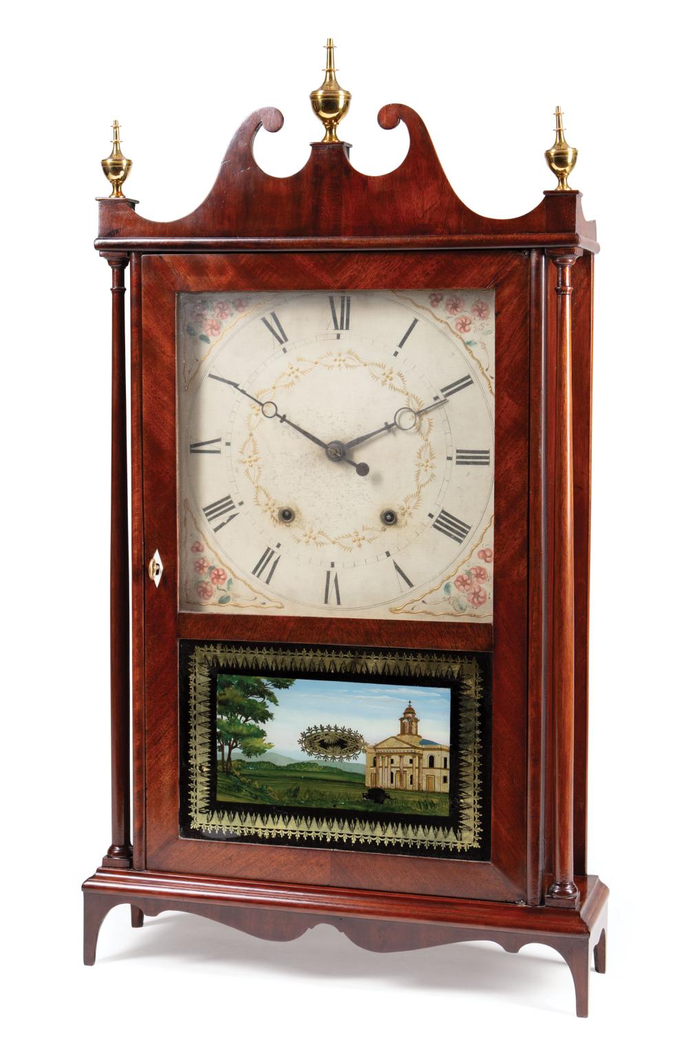 ELI TERRY & SONS MAHOGANY SHELF CLOCKAmerican