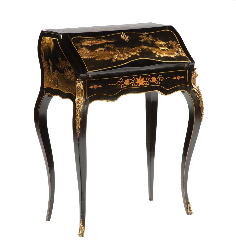 BRONZE MOUNTED CHINOISERIE LACQURE 31c3bd
