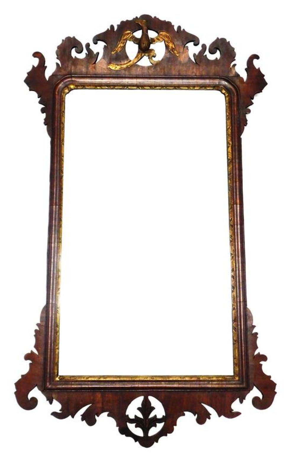 CHIPPENDALE WALL MIRROR, SHAPED