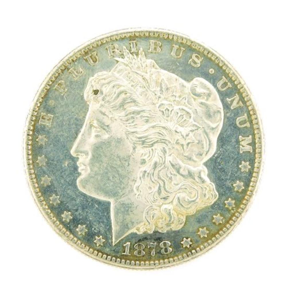 †COIN: 1878-S MORGAN SILVER DOLLAR,