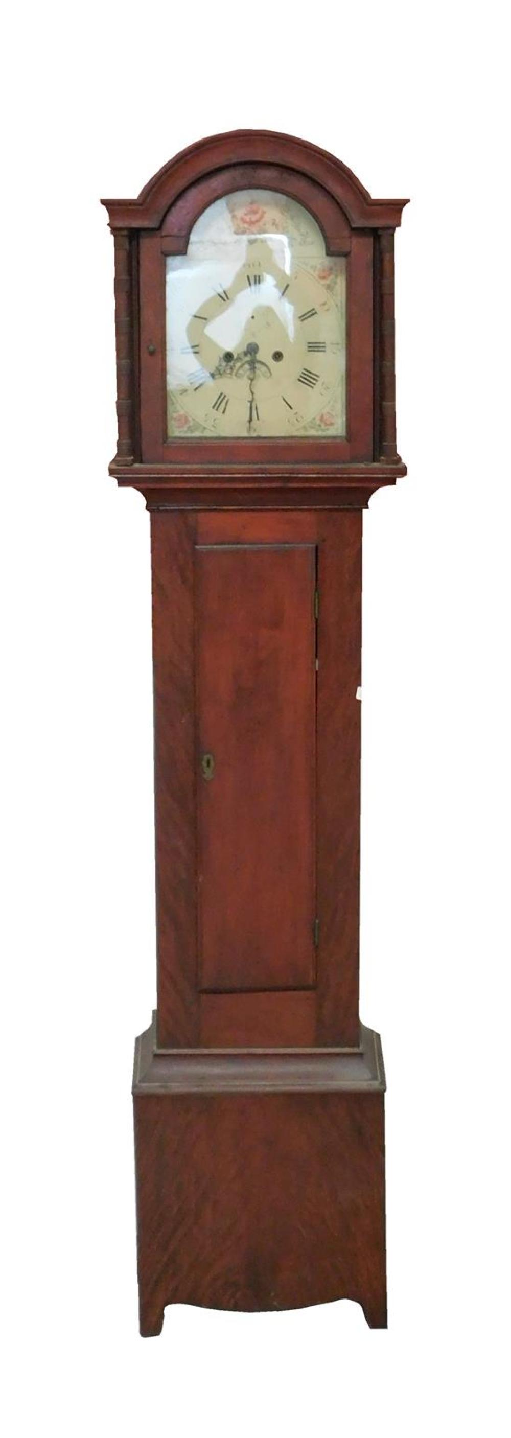 CLOCK: TALL CASE CLOCK, AMERICAN,