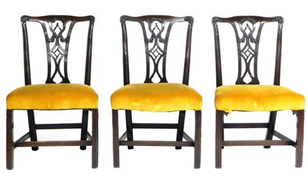 SET OF THREE CHIPPENDALE STYLE