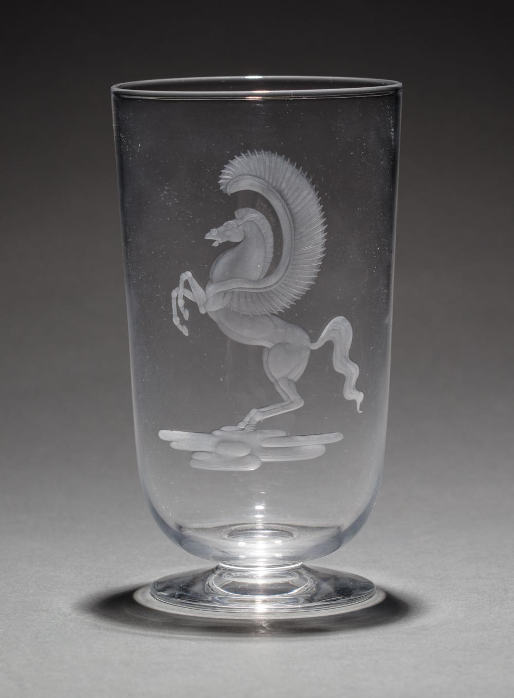 STEUBEN GLASS PEGASUS VASE WAUGHSteuben 31c4d2