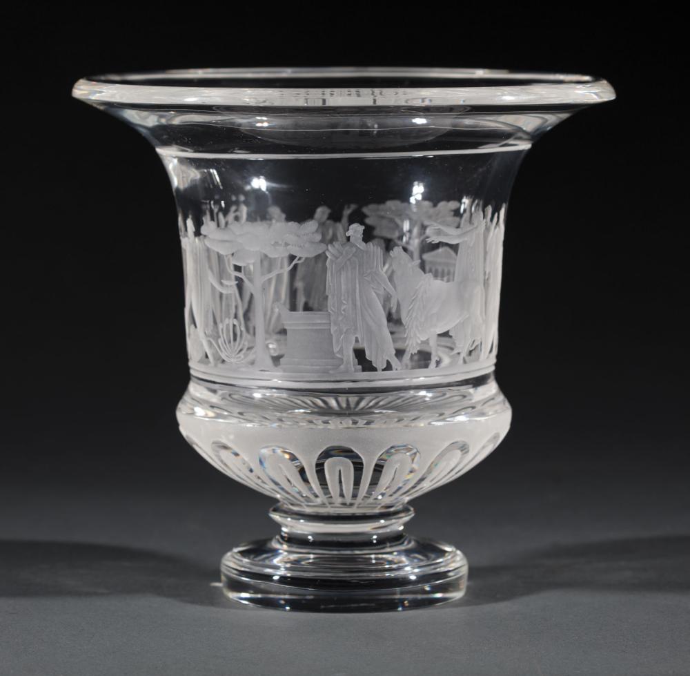 STEUBEN GLASS GRECIAN URN, WAUGH