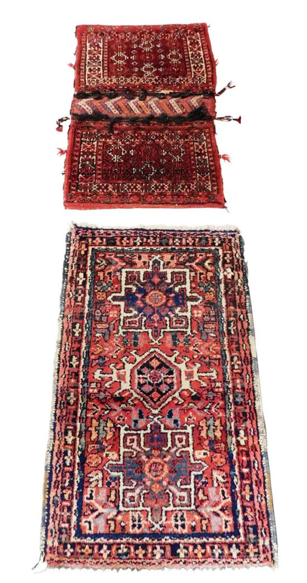 RUG TWO SEMI ANTIQUE WOVEN MATS  31c53c