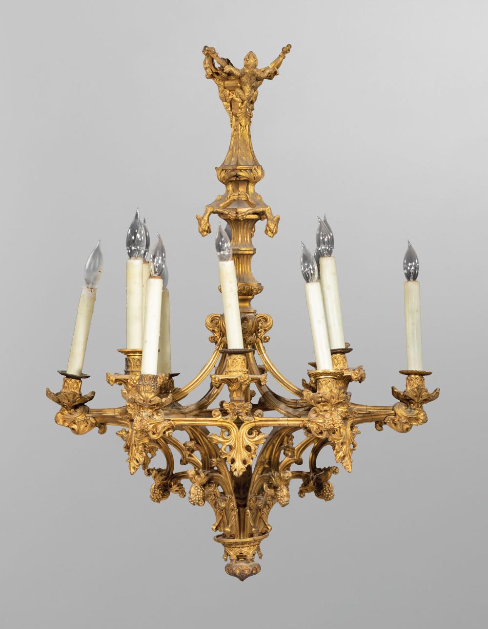 FRENCH GILT BRONZE TWELVE LIGHT 31c5e0