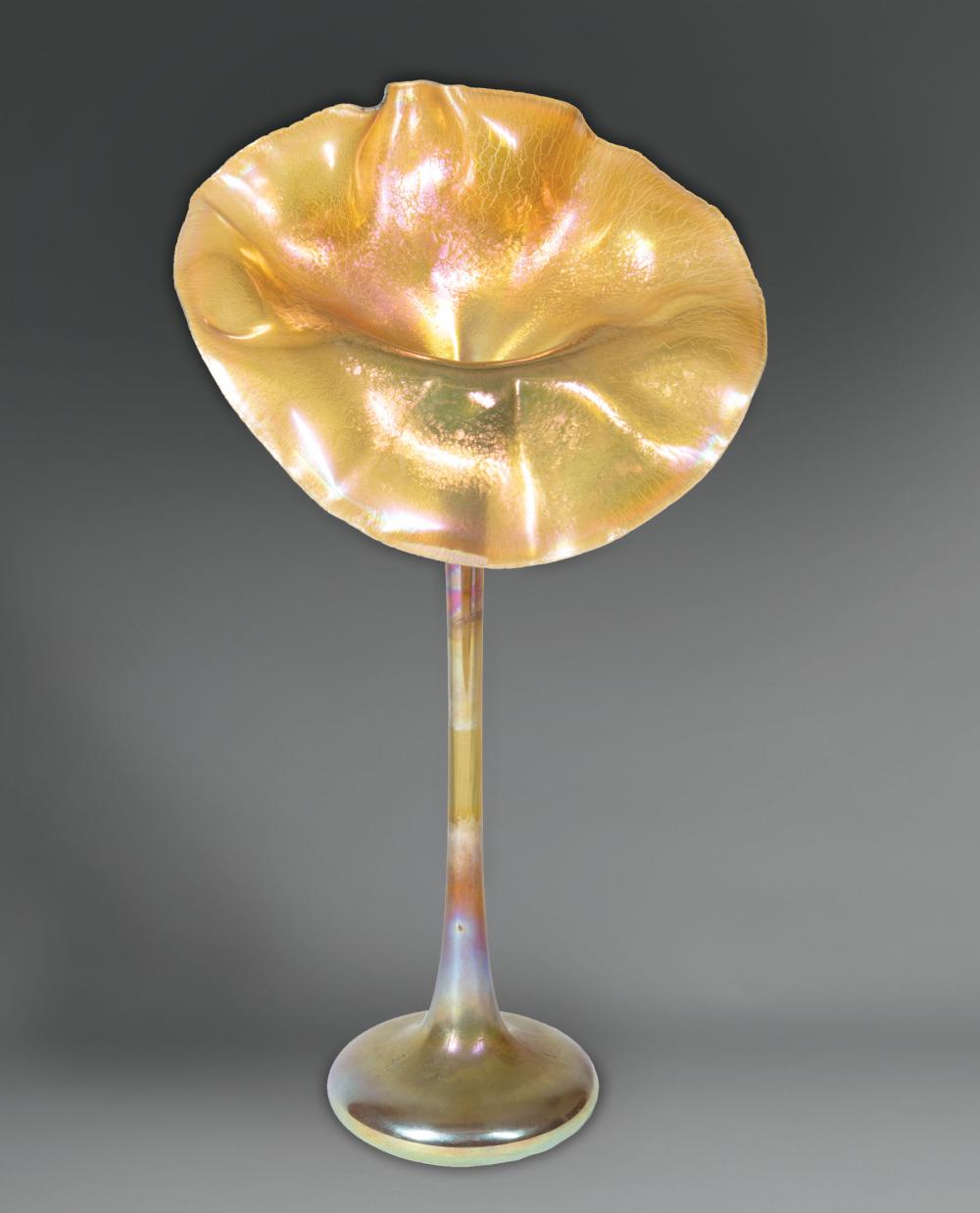 TIFFANY FAVRILE GLASS "JACK-IN-THE-PULPIT"