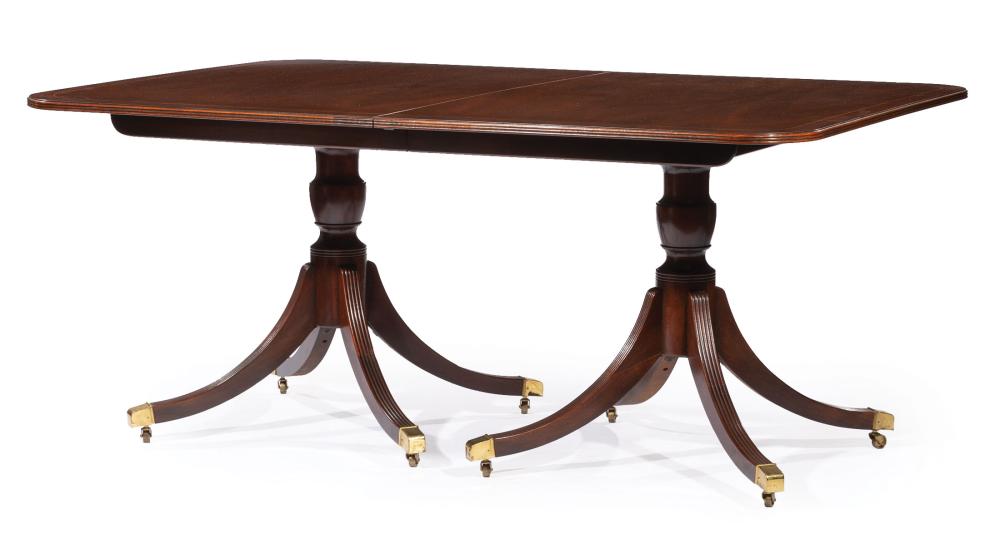 BAKER INLAID MAHOGANY DINING TABLEBaker