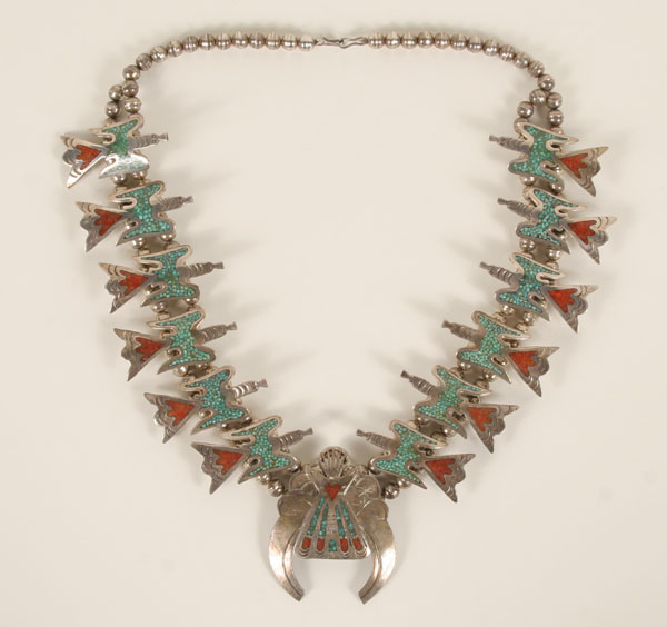 Native American silver eagle necklace 4fa57